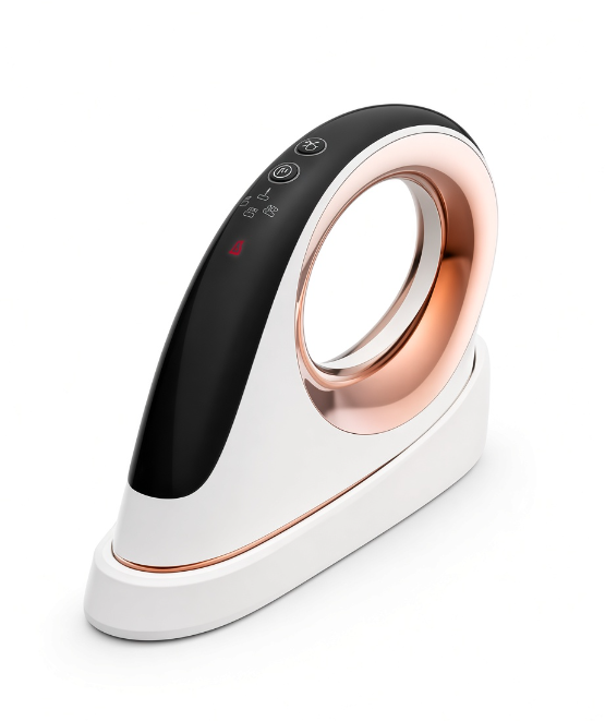 The Slimming Iron white black and rose gold device